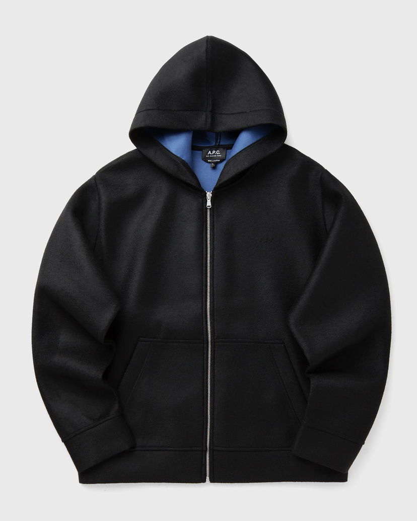 Sweatshirt A.P.C. A.P.C. Alvin Zip-Up Hoodie Sort | PSAFU-M27993-LZZ