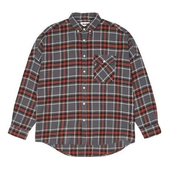 Skjorte Palace Flannel Shoulder Shirt Grå | P23SHT061