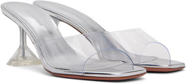 Skopleje Amina Muaddi Amina Muaddi Lupita Glass Slipper 70 Heeled Sandals Metalisk | LUPITA GLASS SLIPPER 70 PVC, 3