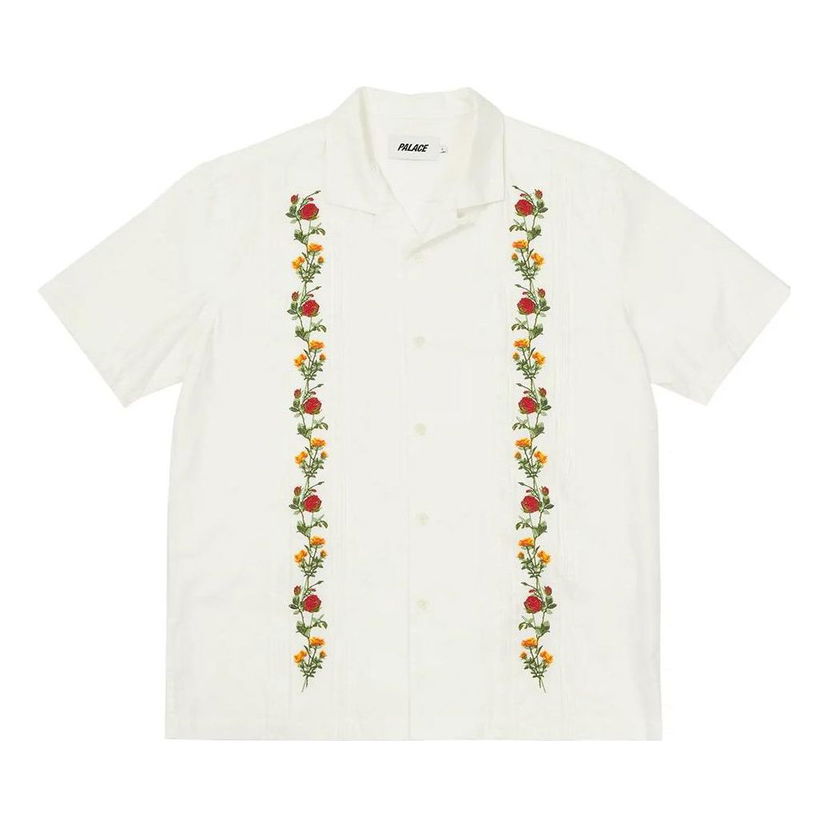 Skjorte Palace Floral Chain Short Sleeve Shirt Hvid | P23SHT017