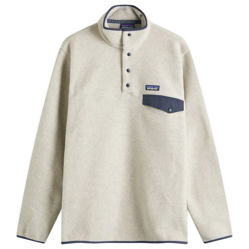 Sweater Patagonia Lightweight Synchilla Snap-T Pullover Fleece, Size Large Beige | 25551-OTSM