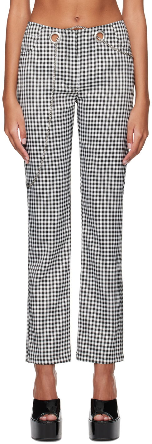 Bukser Miaou Miaou Tommy Gingham Trousers with Chain Sort | 1004GINOND
