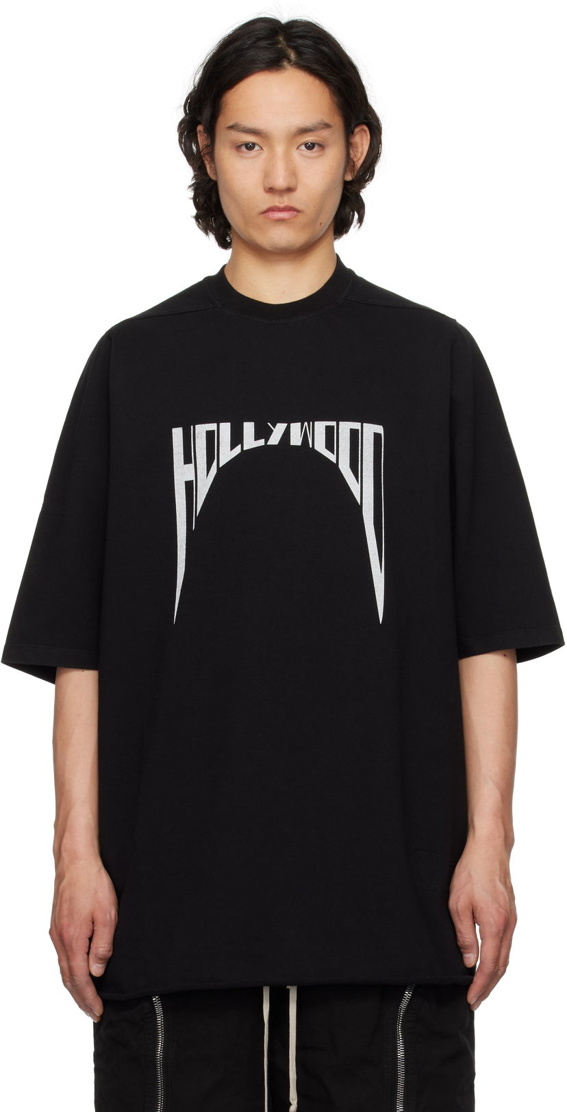 T-shirt Rick Owens Rick Owens DRKSHDW Hollywood Jumbo T-Shirt Sort | DU01E3274 RIGEP2