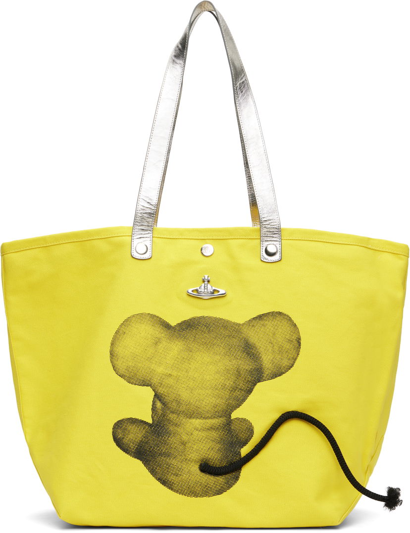 Mulepose Vivienne Westwood Vivienne Westwood Mouse Printed Canvas Shopper Tote Gul | 4205007GU-W015D-
