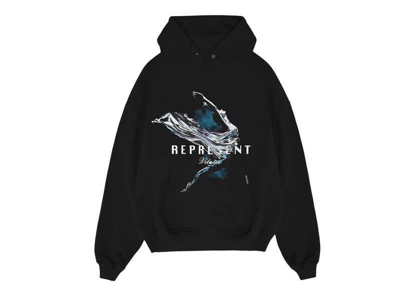 Sweatshirt Represent Clo Represent Vitesse Hoodie Jet Black Sort | M04221-01