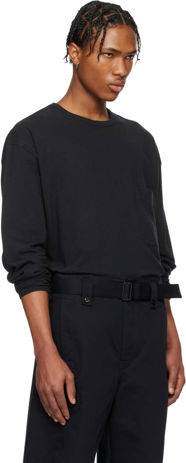 T-shirt LEMAIRE Lemaire Boxy Pocket Long Sleeve T-Shirt Sort | TO1340 LJ1010, 1