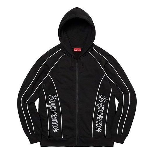 Sweatshirt Supreme Track Paneled Zip Up Hoodie Sort | SUP-FW21-164, 0