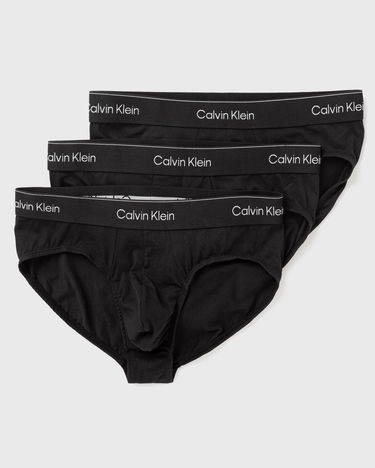 Undertøj og sokker CALVIN KLEIN Hip Brief Icon Cotton Stretch 3-Pack Sort | LV00NB4388TM6, 1