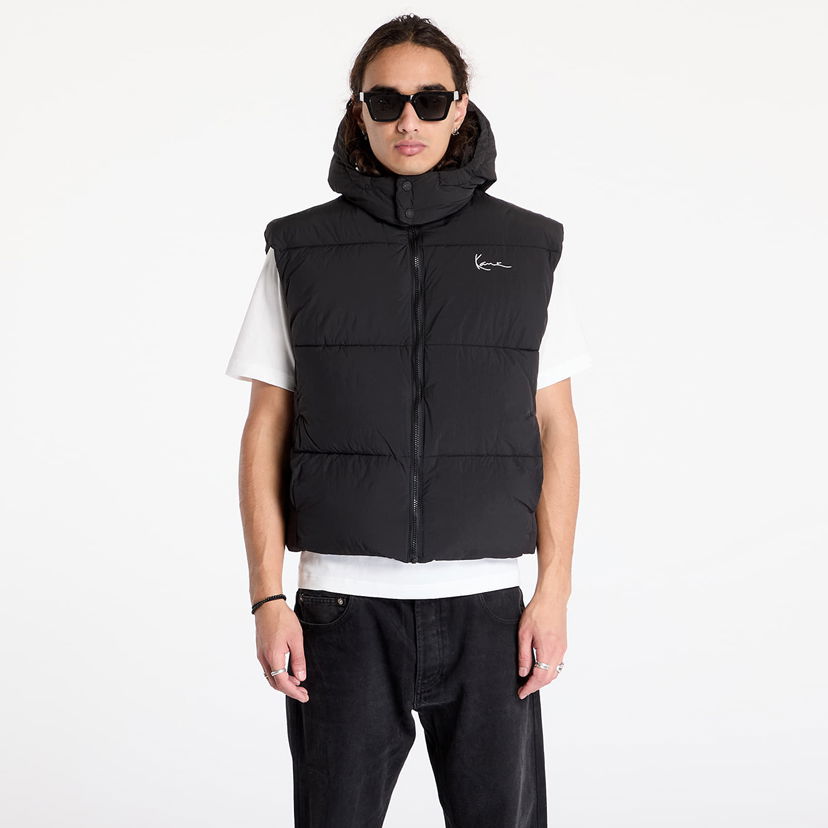 Vest Karl Kani Small Signature Puffer Vest Black S Sort | 60720004