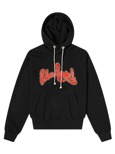 Sweatshirt Palm Angels Script Logo Popover Hoody Sort | PMBB058F21FLE0051020