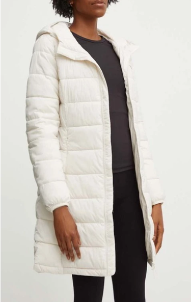 Puffer jakke GUESS Long Puffer Coat With Hood Hvid | V4YL05WF3X0-G1O6, 0