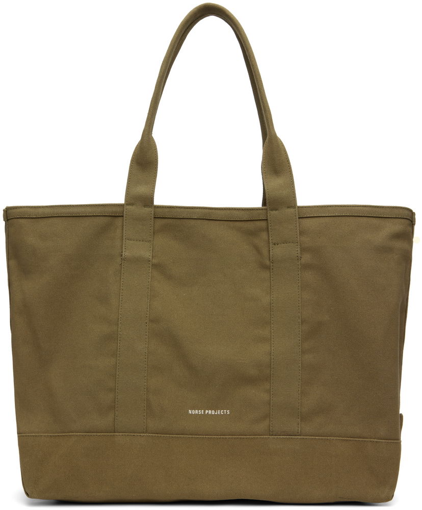Mulepose NORSE PROJECTS Norse Projects Stefan Cotton Canvas Tote Grøn | N95-0970