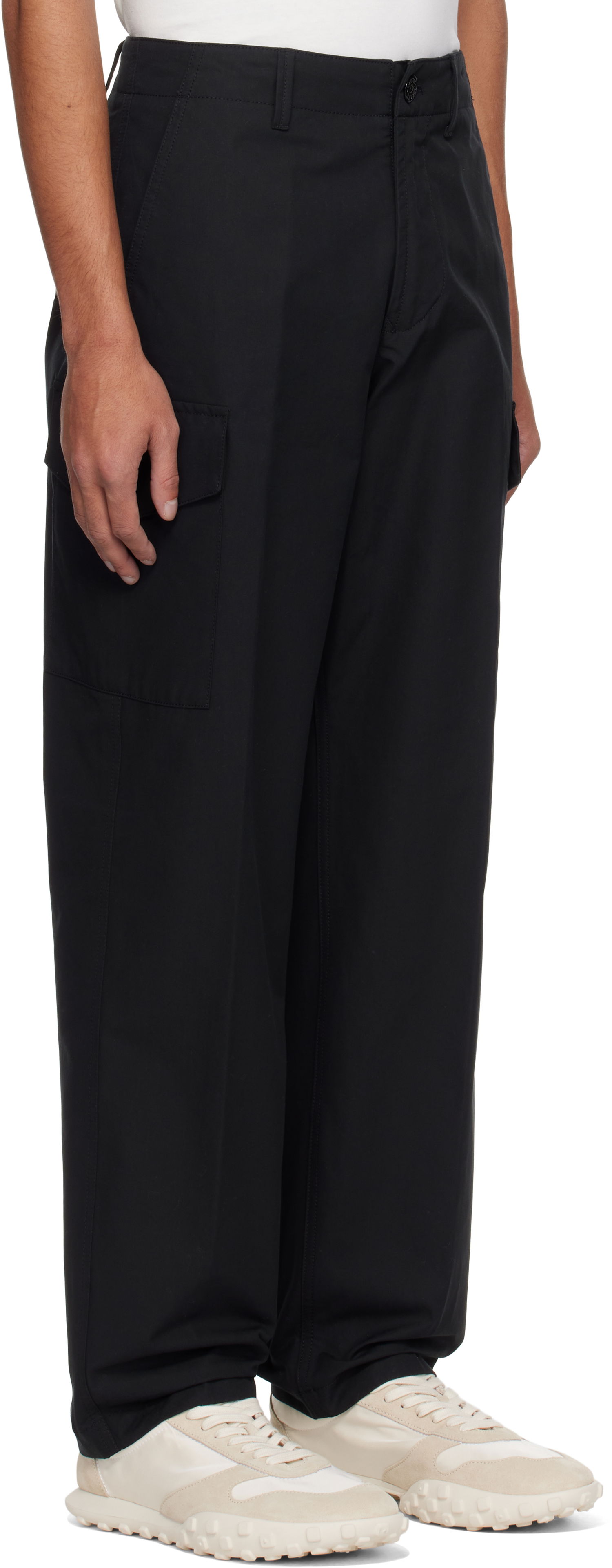Cargo bukser Stone Island Stone Island Weatherproof Cotton Canvas Ghost Cargo Pants Sort | K1S15 3100008 S00F1, 1