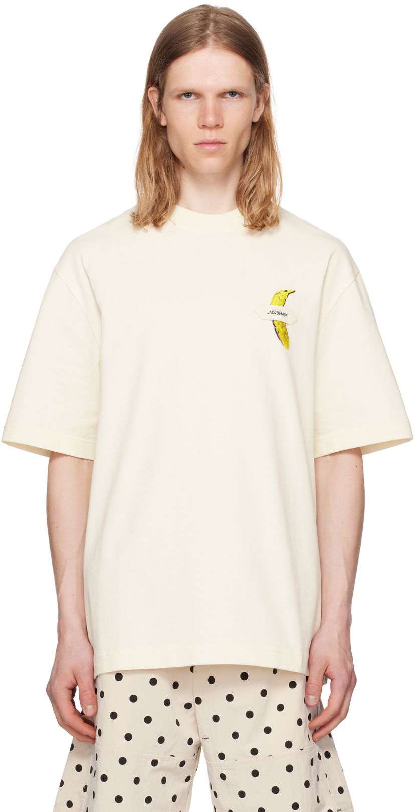 T-shirt Jacquemus Jacquemus La Croisière 'The Banane' T-Shirt Hvid | 25E255JS323-2125
