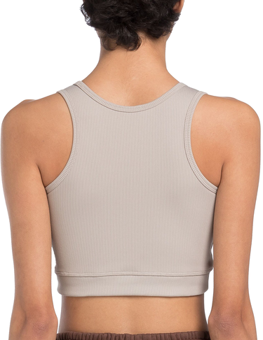 Crop top Reebok Reebok Studio Rib Crop Tank Top Beige | 100076305, 3