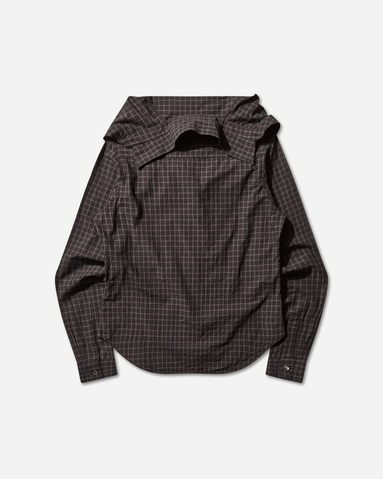Skjorte OUR LEGACY Kaonashi Layered Collar Faux Lumberjack Check Shirt Brun | W4252KB 001, 0
