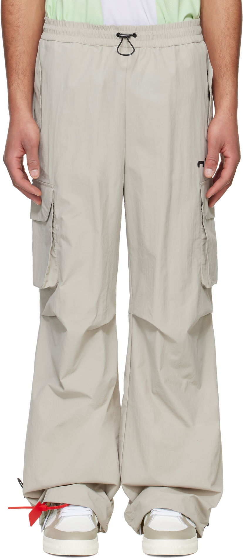 Cargo bukser Off-White Off-White Split Track Pants Beige | OMCJ037S25FAB0010500