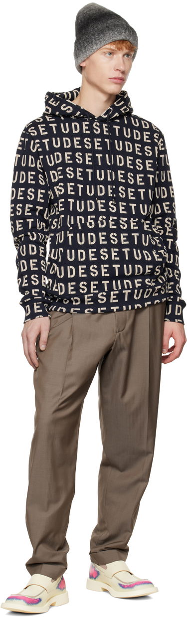 Sweatshirt Études Stencil Allover Print Hoodie Blå | H22MM264OC16DB, 3