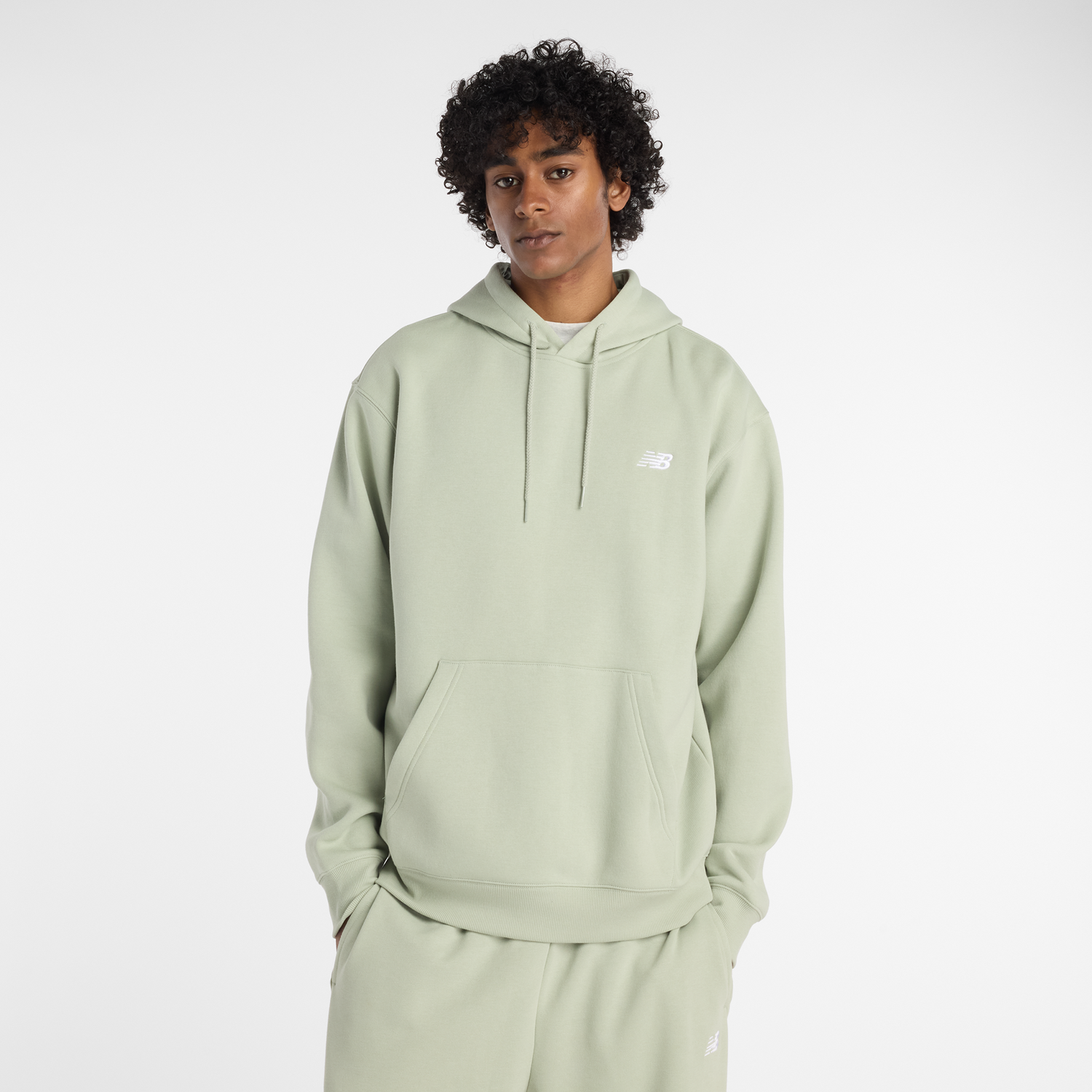 Sweatshirt New Balance Essential Relaxed Fit Hoodie Grøn | NBMT41511GAS, 0