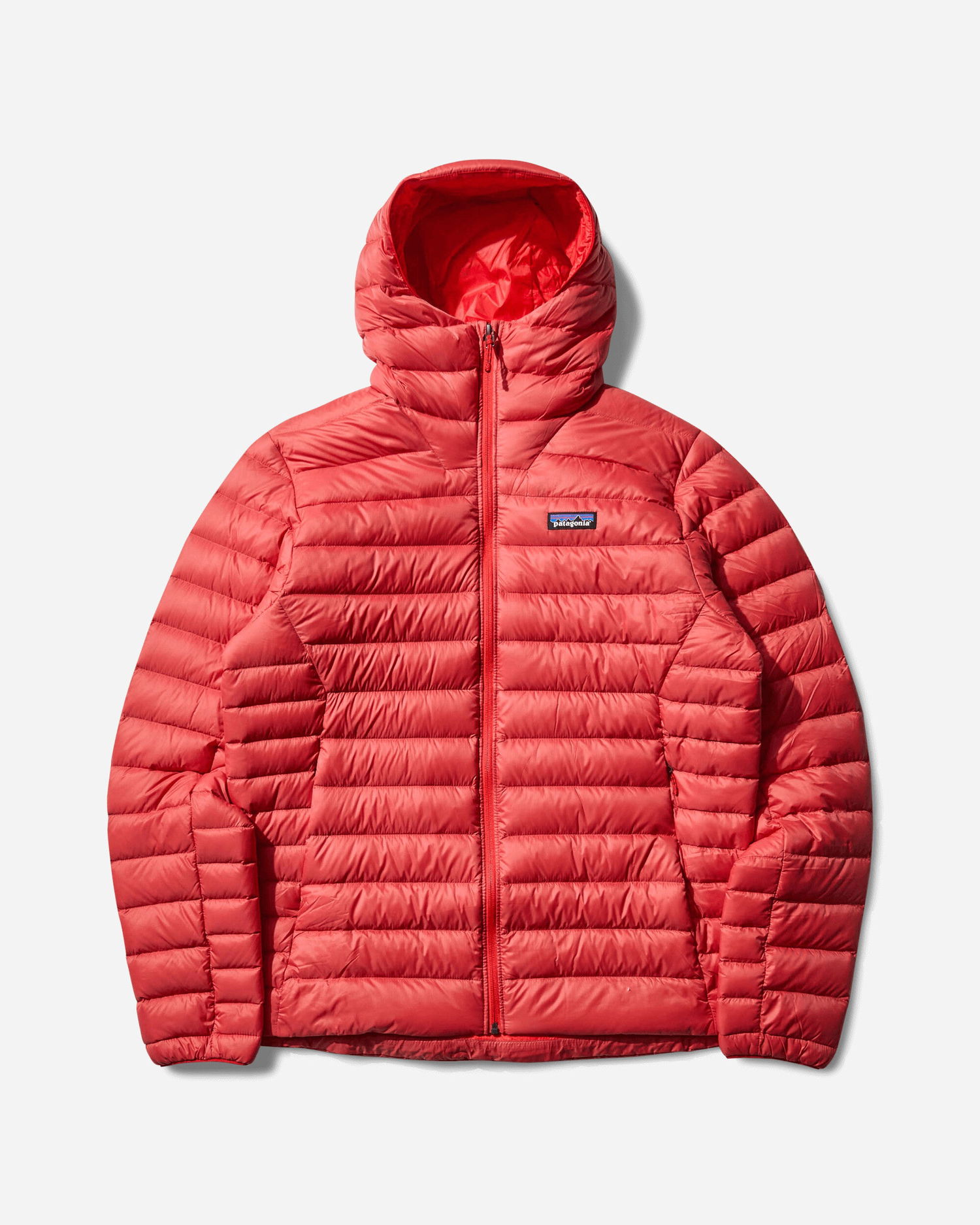 Puffer jakke Patagonia Down Sweater Hooded Jacket Rød | 84702 AMRE, 1