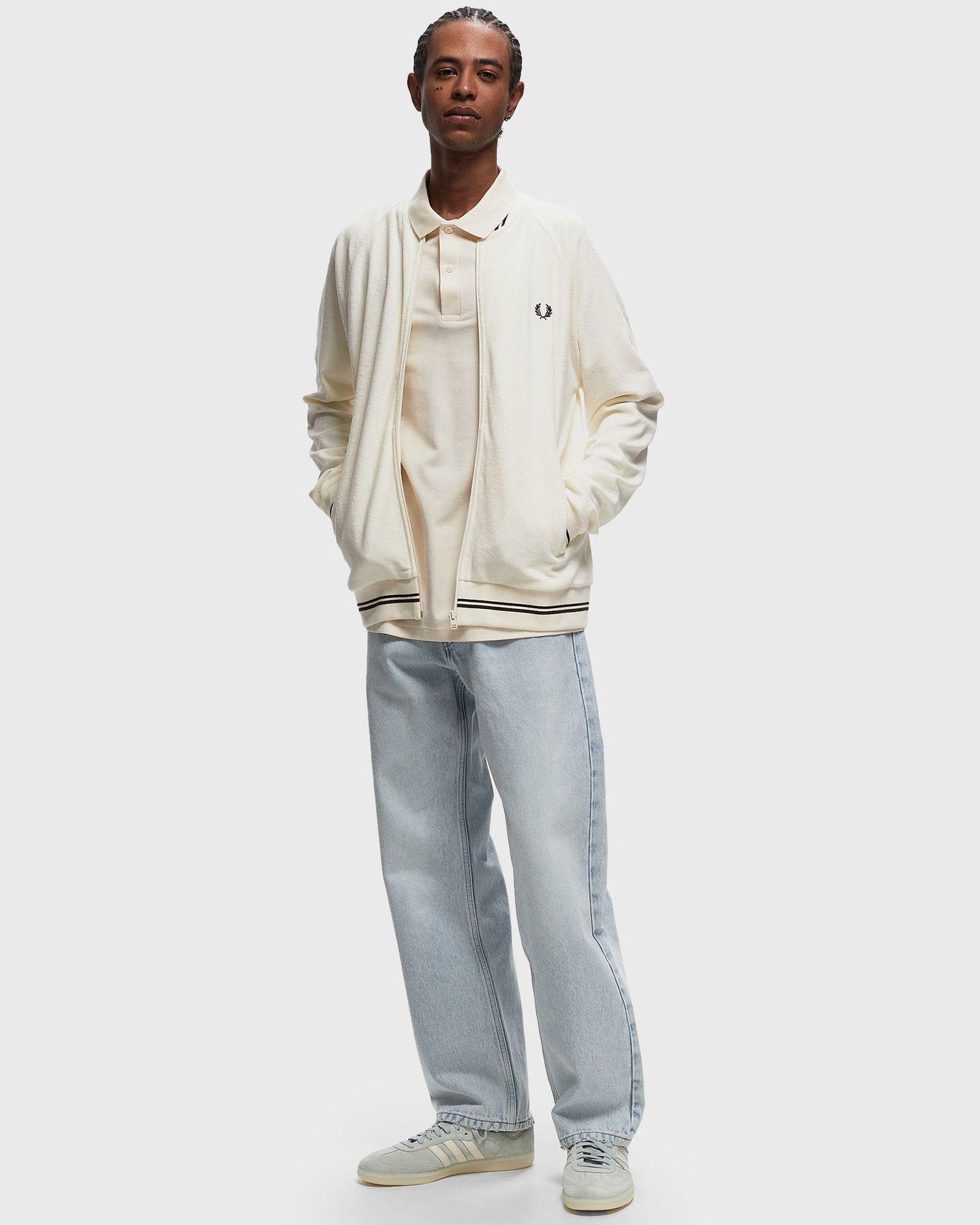 Jakke Fred Perry Towelling Track Jacket Beige | J7805-560, 1