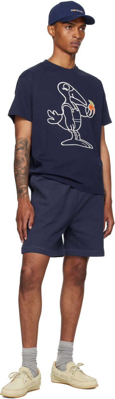T-shirt Moncler Moncler Genius x Gilga Farm Short Sleeve T-Shirt Mørkeblå | K24028C0000489AZ9, 3