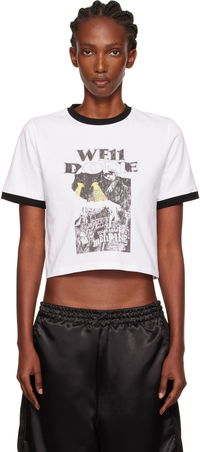 We11done Poster Graphic Cropped Ringer T-Shirt
