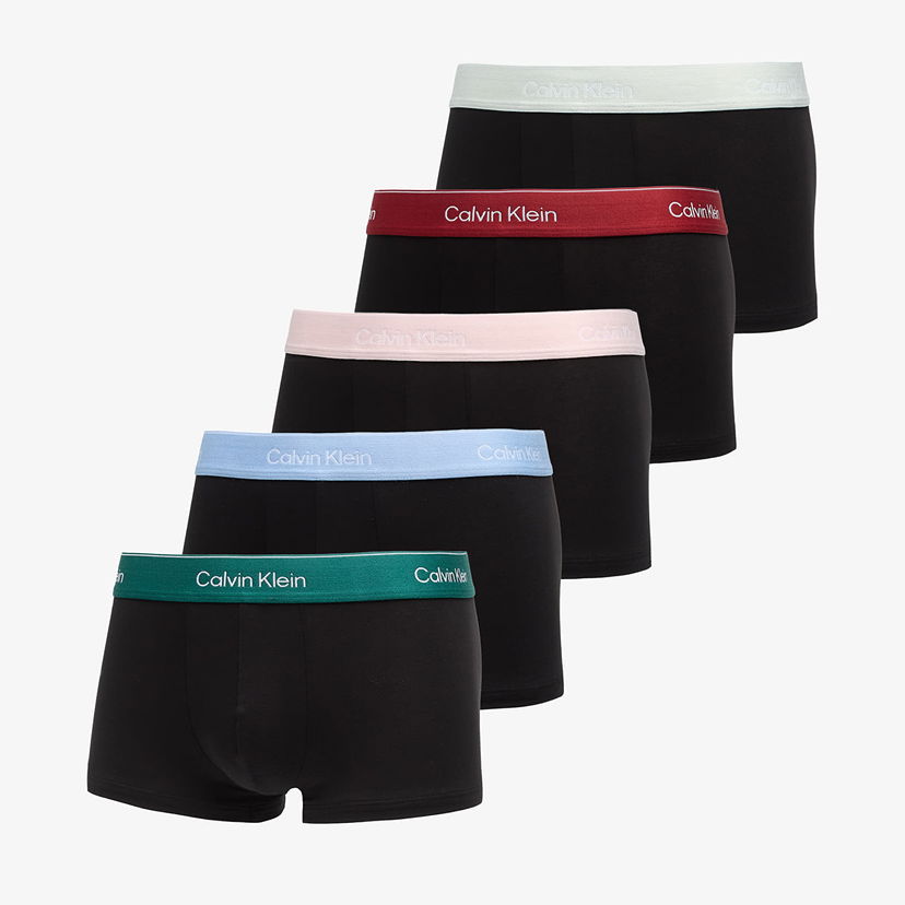 Boksere CALVIN KLEIN Icon Catton Stretch Low Rise Trunk 5-Pack Multicolor Sort | LV00NB4390 2WH