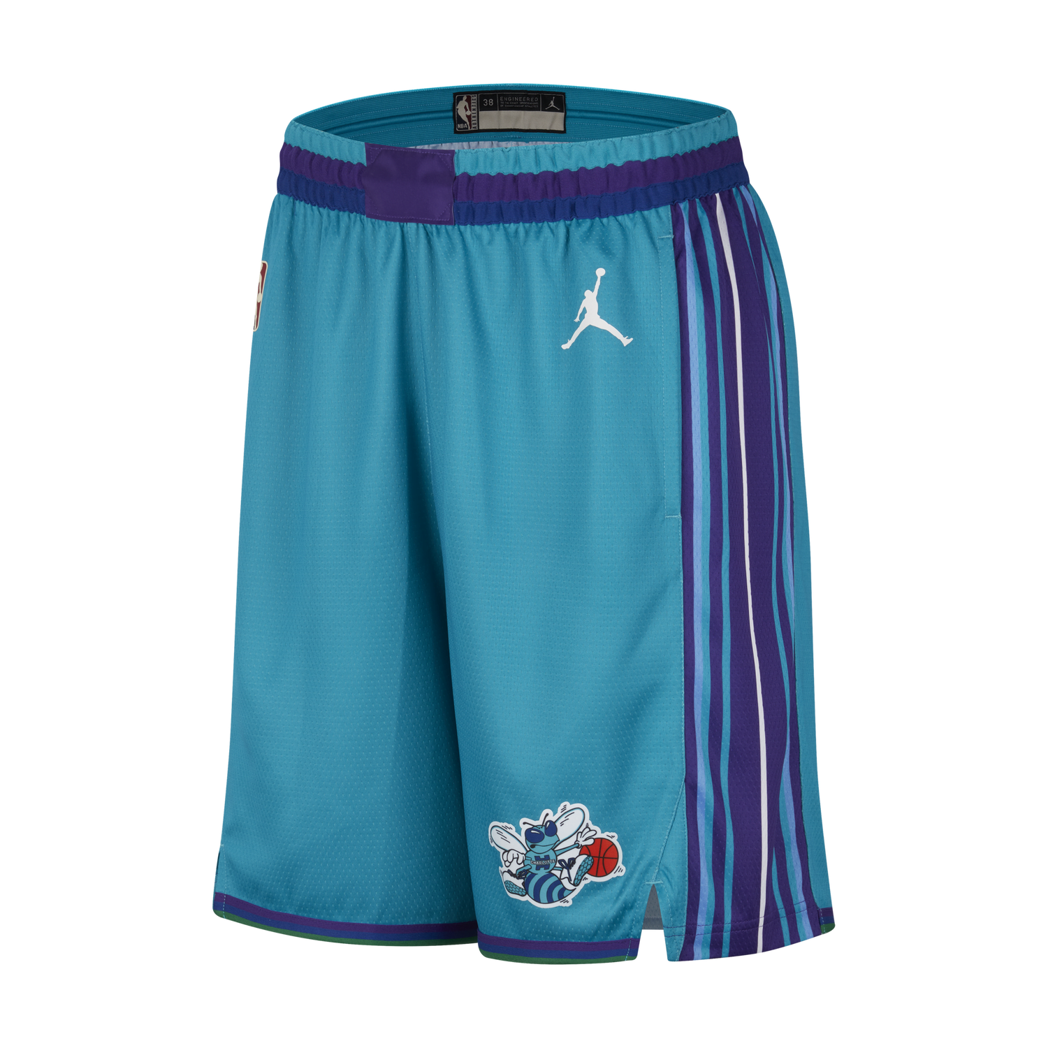 Shorts Nike Dri-FIT NBA Swingman Charlotte Hornets Hardwood Classics 2023/24 - Modrá Turkis | DX8723-415, 0