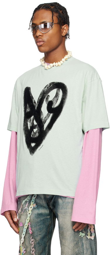 T-shirt Acne Studios Acne Studios Printed T-Shirt Grøn | CL0344-, 3
