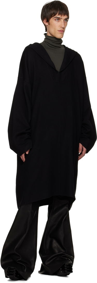 Frakker Rick Owens Rick Owens Concordians LS Knee Kaftan Coat Sort | RR02E1910 DBC, 3