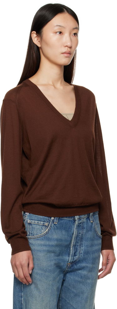 Sweater Loulou de Saison Loulou de Saison Julio Cashmere V-Neck Sweater Grå | JULIO, 4