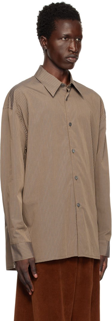 Skjorte Studio Nicholson Studio Nicholson Pinstripe Shirt Brun | STRIKE SNM - 1164, 1