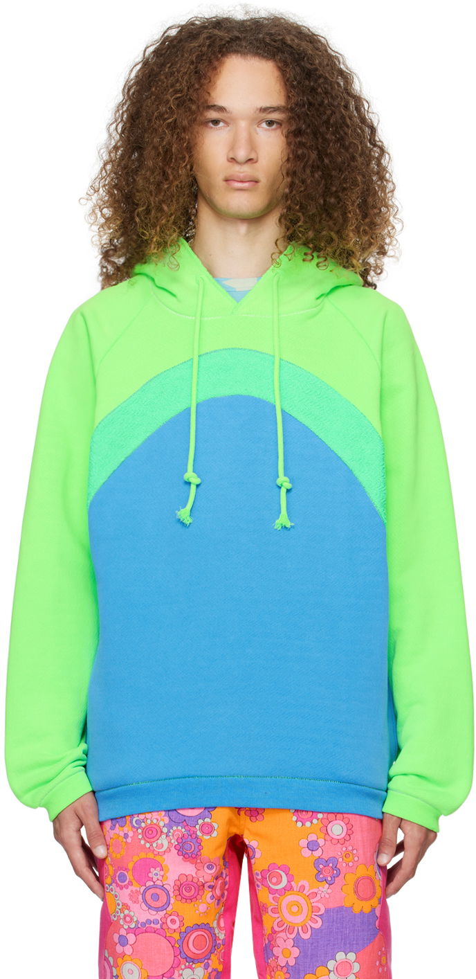 Sweatshirt ERL Rainbow Colorblock Hoodie Flerfarvet | ERL07T023
