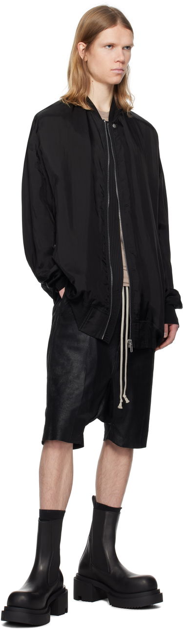 Bomberjakke Rick Owens Rick Owens Hollywood Peter Flight Bomber Jacket Sort | RU01E5793 J, 3