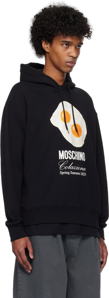 Sweatshirt Moschino Eggs Print Hoodie Sort | 251ZZA170802281555, 1