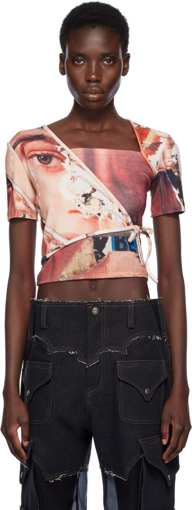 Crop top Andersson Bell Andersson Bell Collage Printed Wrap T-Shirt Flerfarvet | atb1314w, 0