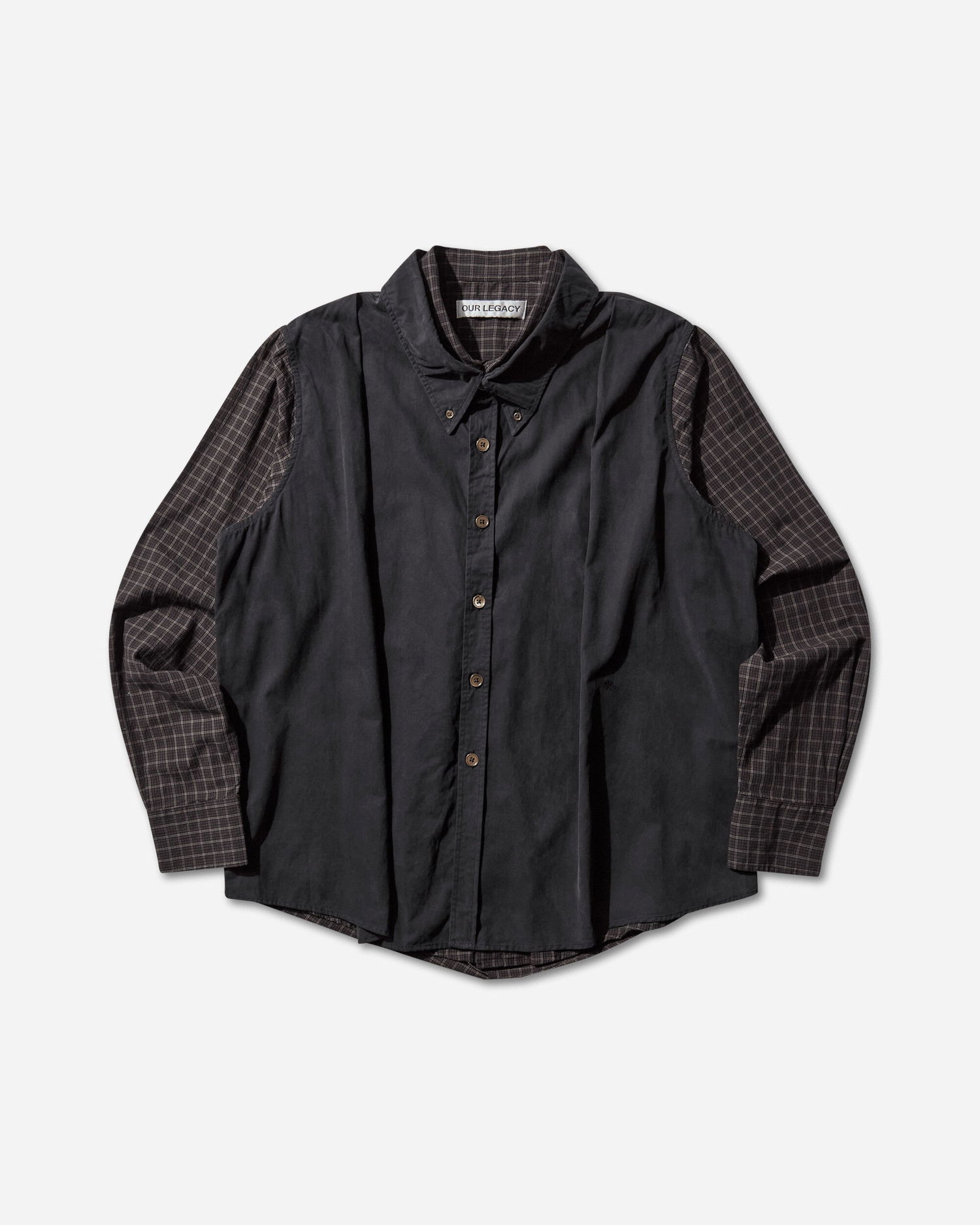 Skjorte OUR LEGACY Double Borrowed Shirt Faux Lumberjack Check Sort | M4252DB 001, 1