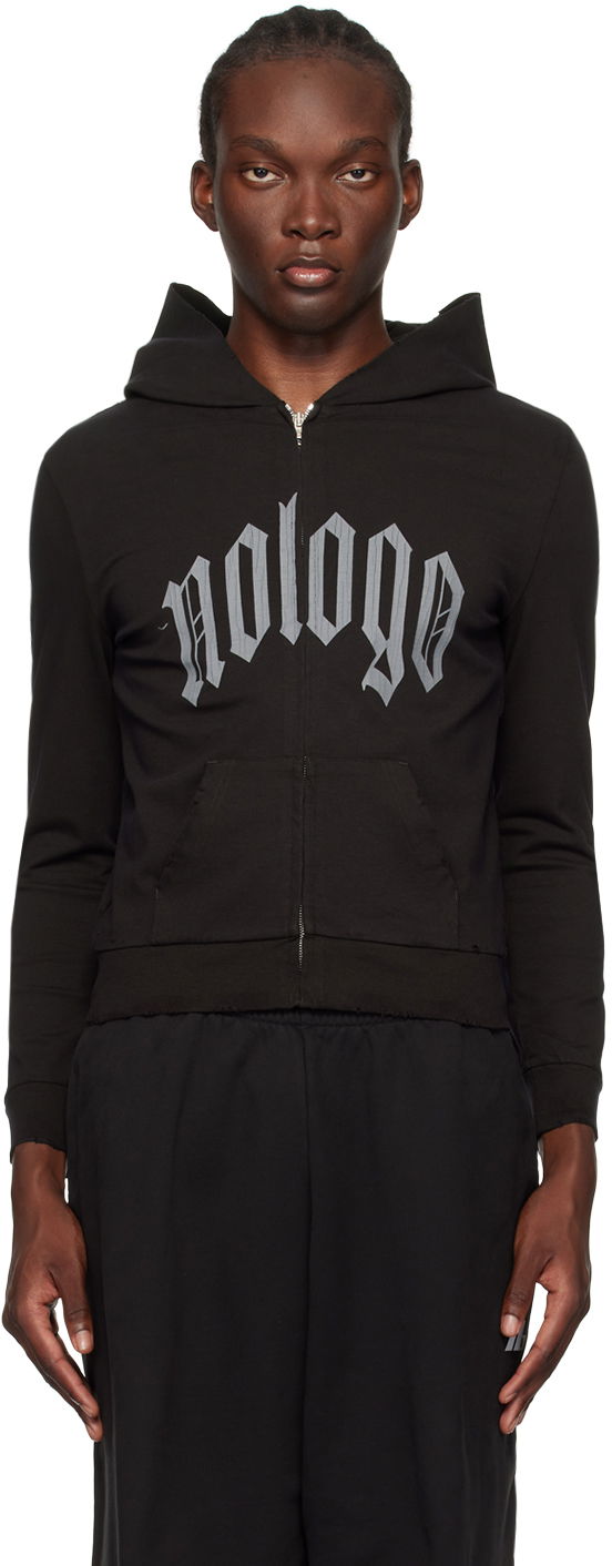 Sweatshirt Balenciaga Black 'Nologo' Hoodie Sort | 788243TQVK5