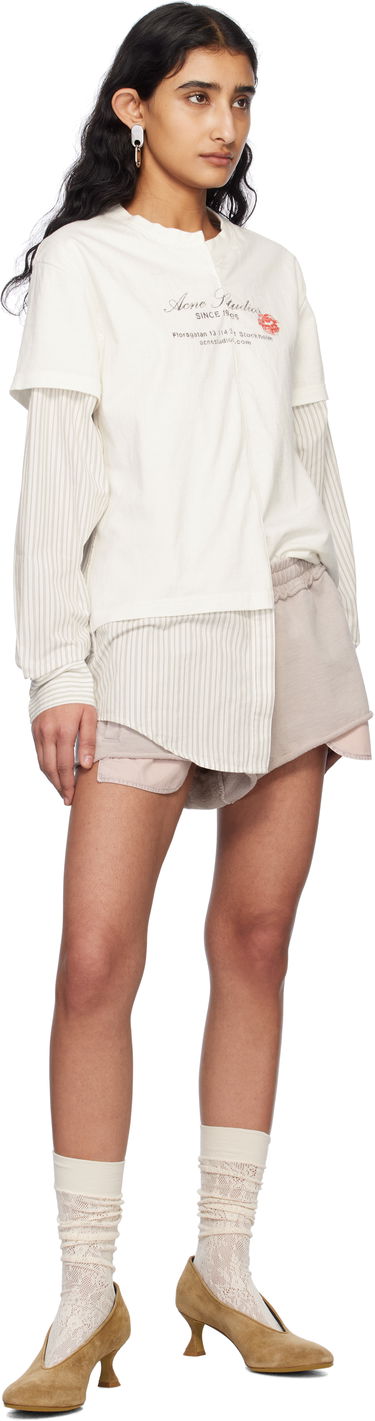Shorts Acne Studios Acne Studios Appliqué Shorts Lyserød | AE0080-, 3