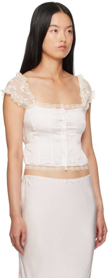 Tanktop GUIZIO Guizio Kahli Lace Top Hvid | F24106W022, 1