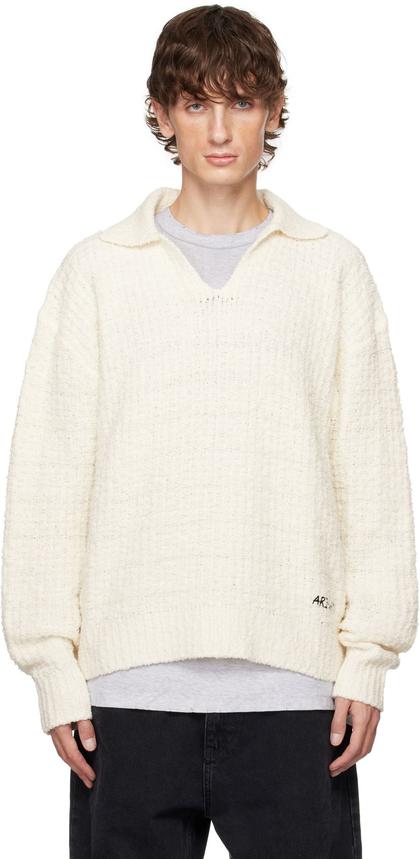 Polo skjorte AXEL ARIGATO Scale Textured Polo Hvid | A2490001