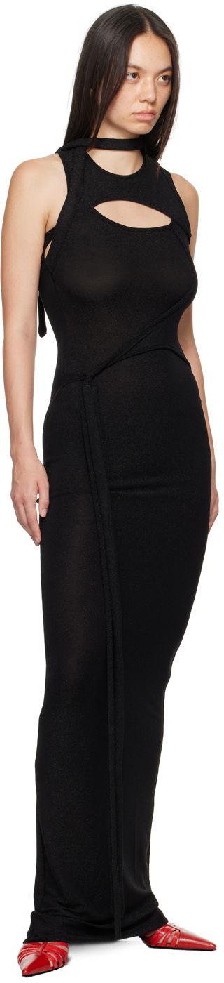 Kjole Ottolinger Ottolinger Layered Cutout Maxi Dress Sort | 1040304921, 3