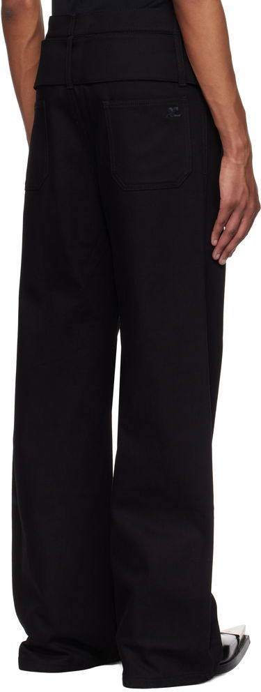 Bukser Courrèges Courrèges Double Belt Jeans Sort | 125DPA287DE0020, 2