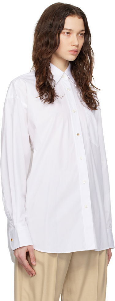 Skjorte Stella McCartney Stella McCartney Oversized  Shirt Hvid | 6200443CU100, 1