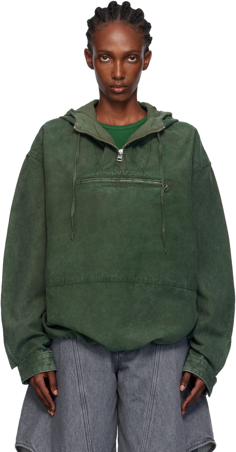 Jakke JW Anderson JW Anderson Garment Dye Anorak Grøn | JK0416-PG1600