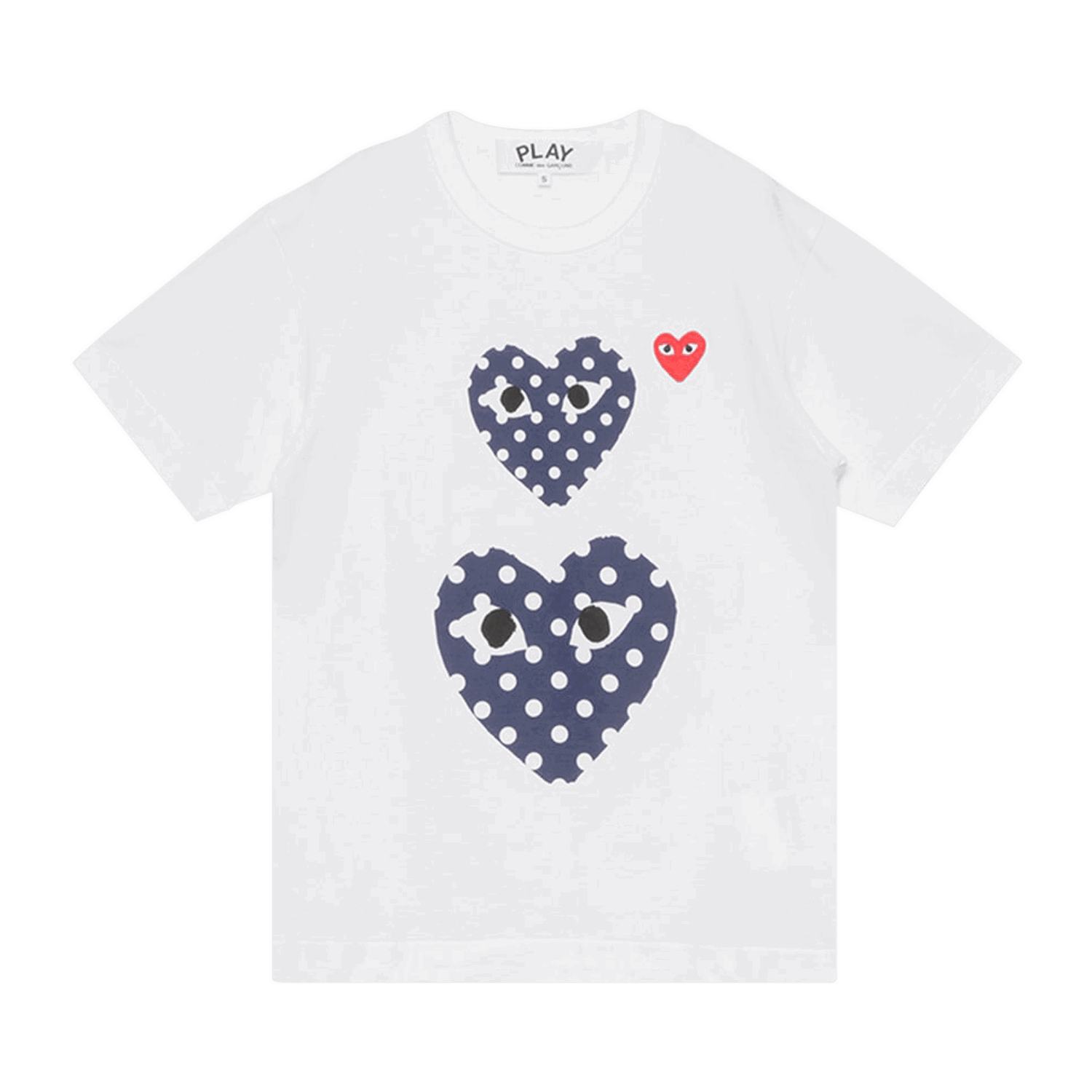 T-shirt Comme des Garçons PLAY Polka Dot Duo T-Shirt Hvid | AZ T238 051 1, 0