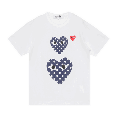 T-shirt Comme des Garçons PLAY Polka Dot Duo T-Shirt Hvid | AZ T238 051 1, 0