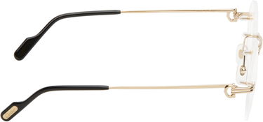 Solbriller Cartier CT0514O Rimless Oval Glasses by Cartier Metalisk | CT0514O-001, 1