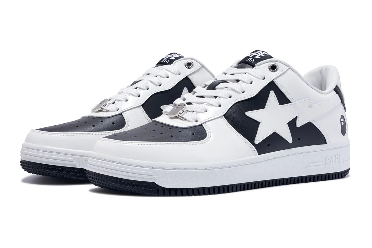 Sneakers og sko BAPE Bape Sta #6 M2 Black/White Hvid | 0ZXSHM191328M-BLK, 1